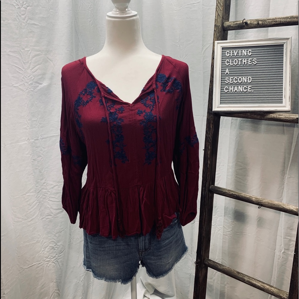 LIZ CLAIBORNE | 3/4 sleeve shirt | size small